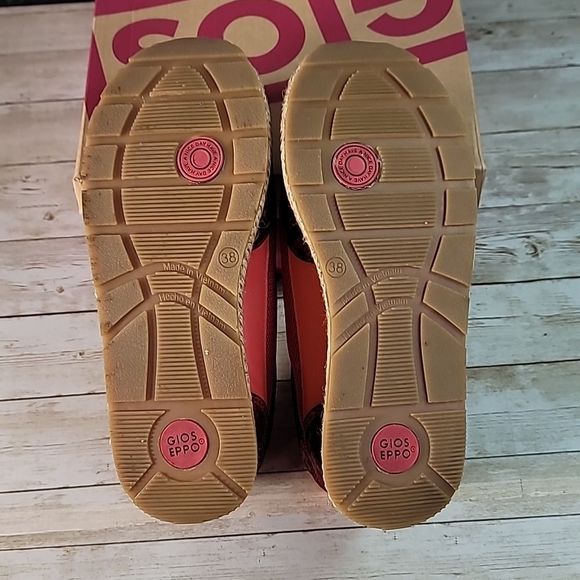 Gioseppo Brand Rimini Red Reptile Espadrille Sneakers Size 7½ 7.5 - Picture 5 of 9